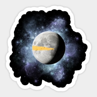 The moon is made of cheese! Sticker